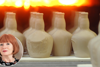 Pottery pictured with Sara Williams' headshot