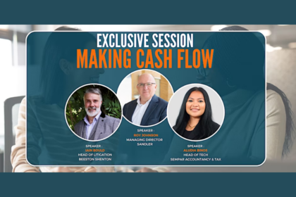 3 speakers presenting at Making Cash Flow