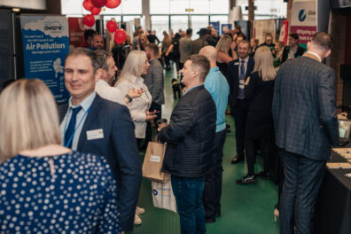 Let's Do Business Expo, delegates and stand holders networking in the hall of Uttoxeter Racecourse