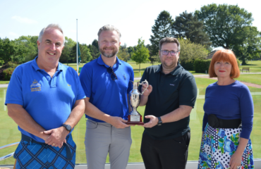 Oakcleafe Claims pictured with Sara Williams, winners of Staffordshire Chambers' Golf Day 2023
