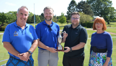 Oakcleafe Claims pictured with Sara Williams, winners of Staffordshire Chambers' Golf Day 2023