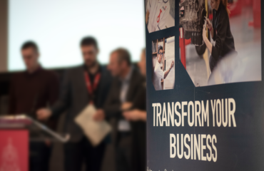 Transform your business stand with People standing behind