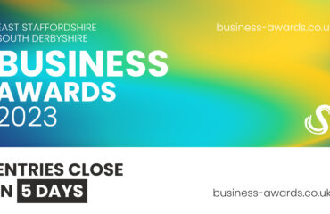 East Staffordshire and South Derbyshire Business Awards graphic 5 days to go