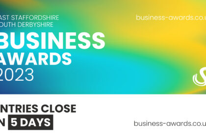 East Staffordshire and South Derbyshire Business Awards graphic 5 days to go