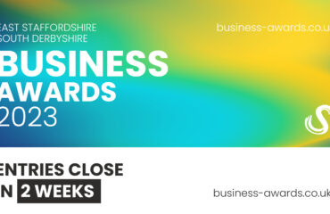 East Staffordshire and South Derbyshire Business Awards graphic 2 weeks to go