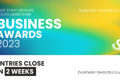 East Staffordshire and South Derbyshire Business Awards graphic 2 weeks to go