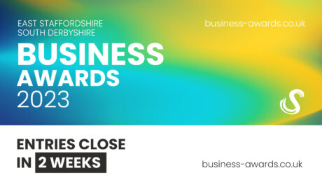 East Staffordshire and South Derbyshire Business Awards graphic 2 weeks to go