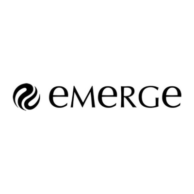 Emerge Logo in Black and White