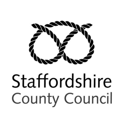 Staffordshire County Council Logo in Black and White