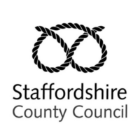 Staffordshire County Council logo in black and white