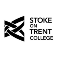 Stoke-on-Trent College Logo in black and white