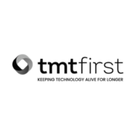 TMT First logo in black and white