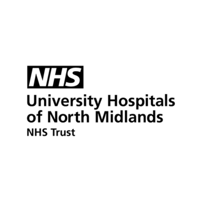 University Hopsitals of North Midlands NHS Trust Logo in Black and White