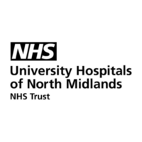 University Hospitals of North Midlands logo in black and white