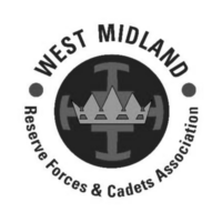 West Midlands Reserve Forces & Cadets Association logo in black and white