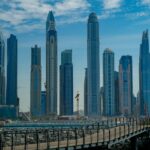 Picture of 12 skyscrapers in the United Arab Emirates.