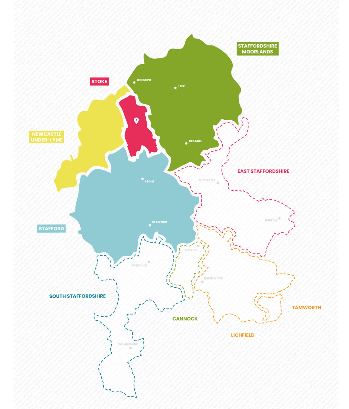 Map to show the areas of the Local Skills Improvement Plan